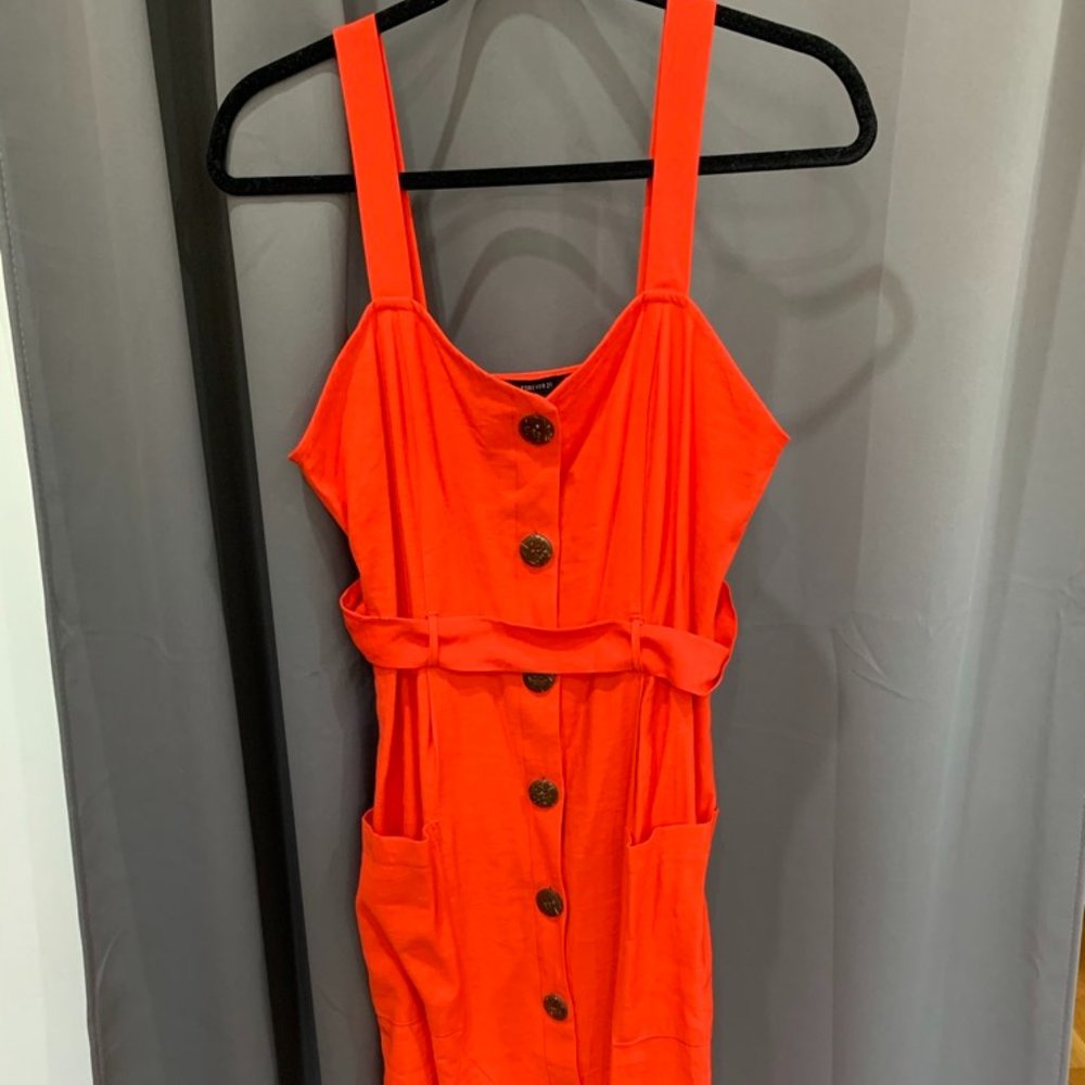 Red Dress with Buttons